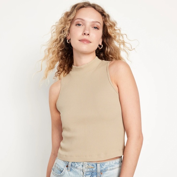 Mock-Neck Rib-Knit Top - Picture 6 of 8